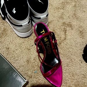 Purple metallic TOM FORD sandals